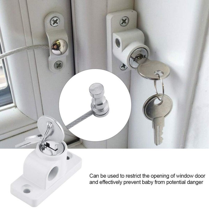 OMOTOOL Child Window Restrictor Casement Security Lock (2 Pack) Kids Prevent Children Falling Window Lock Baby Protection - Image 2